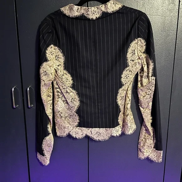 Gianfranco Ferre Vintage lace embellished blazer - Picture 2 of 5